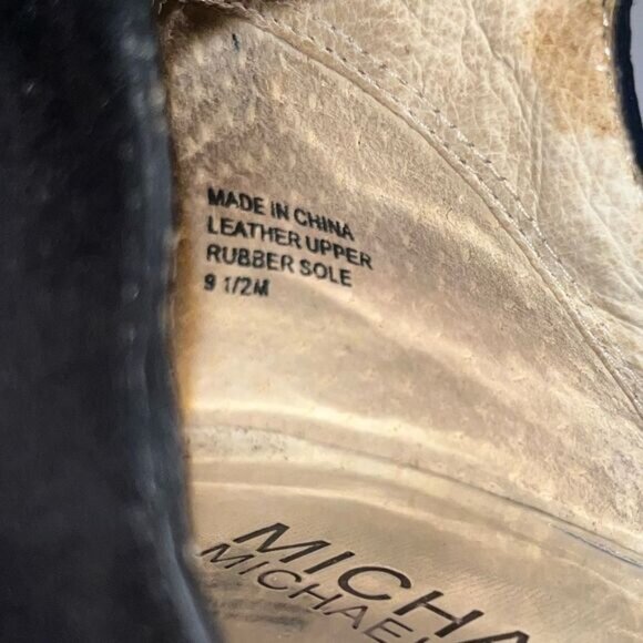 Michael Kors Sophia Flannel/Patent Platform Bootie 9.5 Black - Picture 7 of 7